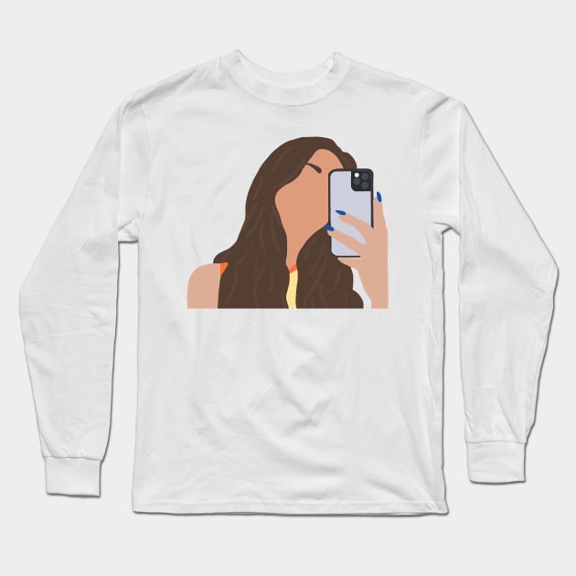 Addison rae selfie Long Sleeve T-Shirt by gdm123